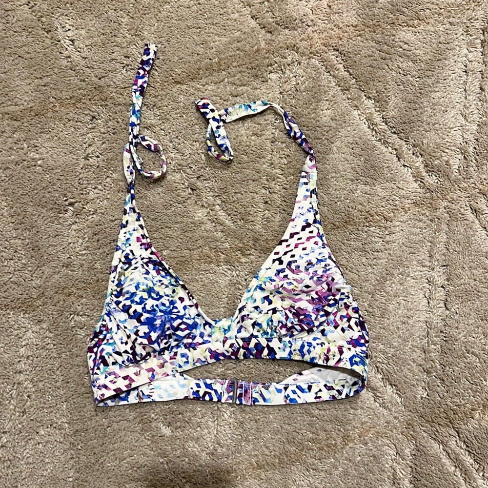 Athleta multi colored bikini top